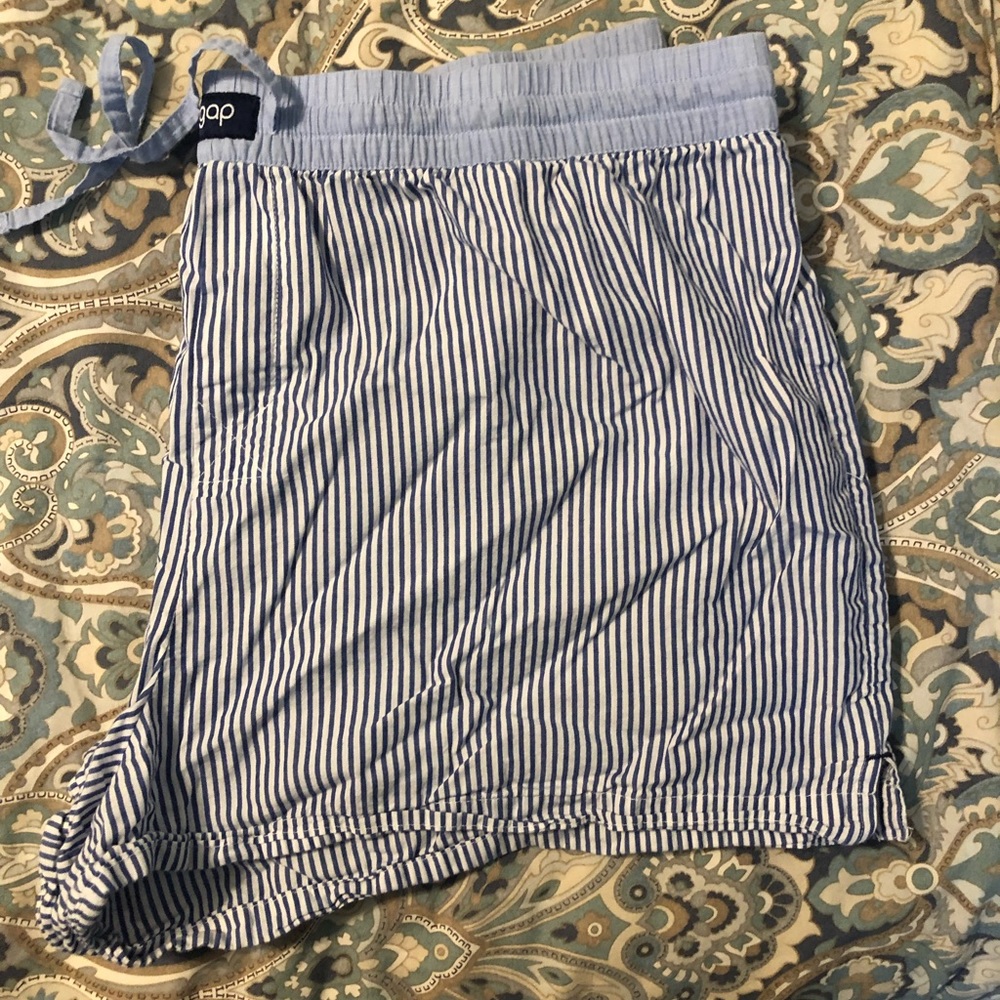 Gap Body Sleep shorts, navy stripe. Size XL
